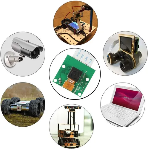 Vista 7 de Aokin para módulo de cámara Raspberry Pi, 5MP 1080P con sensor OV5647 módulo de cámara de video para Raspberry Pi A/B/B+/2/3/3B+/4 con cable