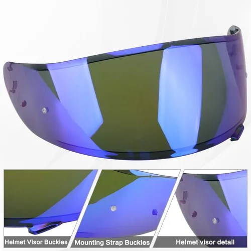 Vista 5 de Visera para casco de motocicleta CWR-1 para RF-1200 X-14 Z7 X-Spirit UV Protect Visera antiarañazos, actualización Clear Vision para cascos Azul