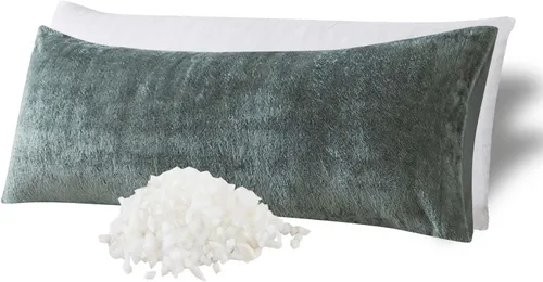 Vista 33 de WhatsBedding Almohada corporal de espuma viscoelástica con funda de algodón transpirable con cremallera, almohada de cuerpo completo para adultos