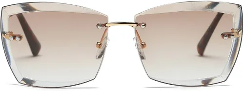 Vista 3 de AEVOGUE AE0528 - Gafas de sol para mujer de gran tamaño sin montura