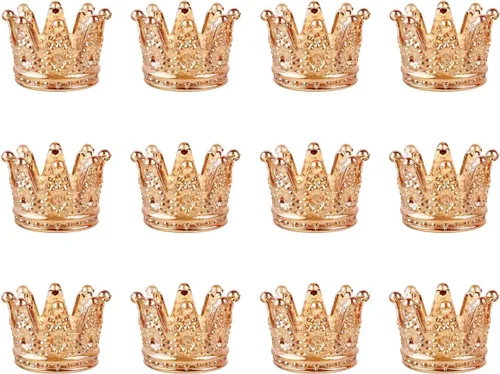 Vista 6 de GOLDEAL 6 portavelas de cristal con corona de ámbar, candelabros votivos a granel, candelabros para bodas, fiestas, cenas, decoración de mesa