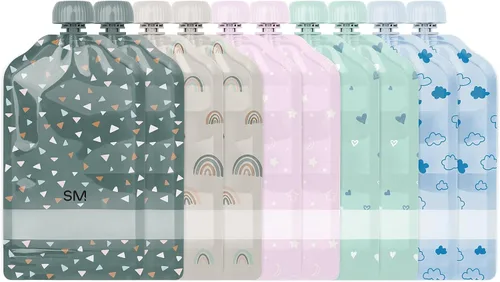 Vista 10 de Simple Modern Bolsas reutilizables para alimentos de bebé para niños pequeños Plástico libre de BPA, apto para alimentos, apto para congelador