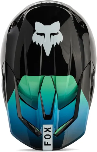 Vista 7 de Fox Racing Casco unisex para motocross V1, negro/azul, XL