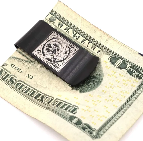 Vista 3 de Slim Clip billetera y tarjetero doble con clip para billetes y tarjetas de crédito, Plateado