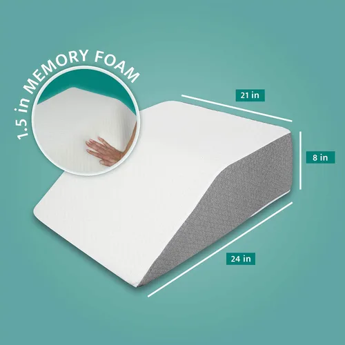 Vista 7 de Kölbs Almohada de elevación de piernas, funda jacquard elegante, almohada de cuña para piernas Cuña de cama para piernas, dormir, dolor de cadera