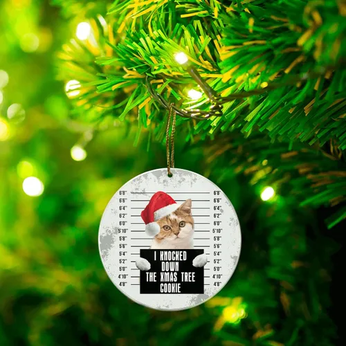 Vista 2 de CUBICER Adornos personalizados para árbol de Navidad de gato, adorno de mesa colgante de acrílico, regalo de cumpleaños para amigos, mujeres, niñas