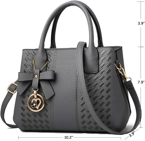 Vista 3 de Bolsos de mano para mujer de piel sintética de PU bolso de hombro