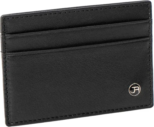 Vista 3 de Cartera de piel de napa de cabra auténtica para hombre con doble pliegue RFID, JASLG1059-001, Classic