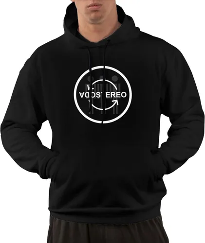 Vista 2 de Soda - Sudadera con capucha y logotipo estéreo con bolsillos para hombre