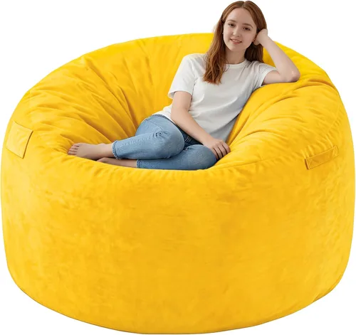 Vista 75 de Silla de Puf de 2 pies, Sillas de Puf Cómodas con Relleno de Espuma Viscoelástica, Sofá de Puf Esponjoso con Cubierta de Terciopelo Holandés, Sillas