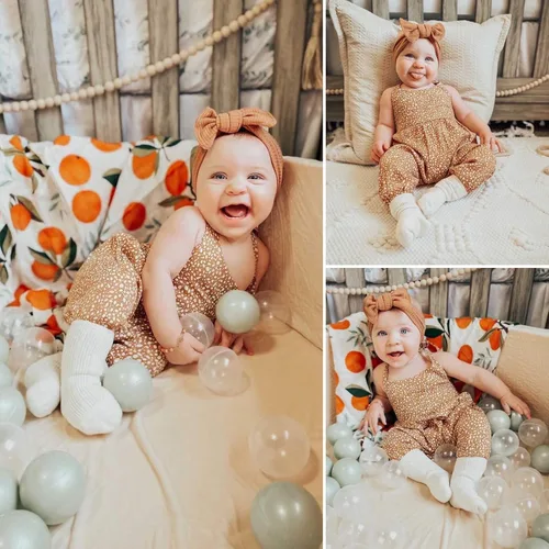 Vista 5 de Diademas con lazos para bebés y niñas, accesorios para el cabello