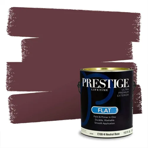 Vista 402 de Prestige Paints Pintura exterior e imprimación en uno, 1 galón, plano, coincidencia comparable de Valspar* Amber Rose*