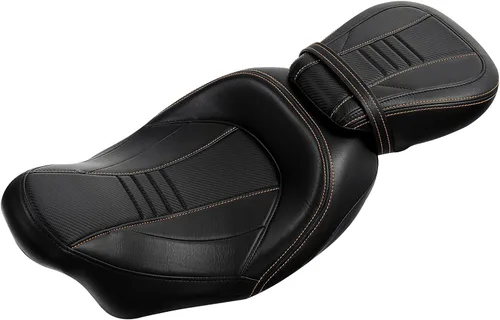 Vista 15 de TCT-MT Asiento de cuero de conductor y pasajero para Harley Street Glide Road King 2009-2019; Road Glide CVO Street Glide 2015-2019;Street Glide