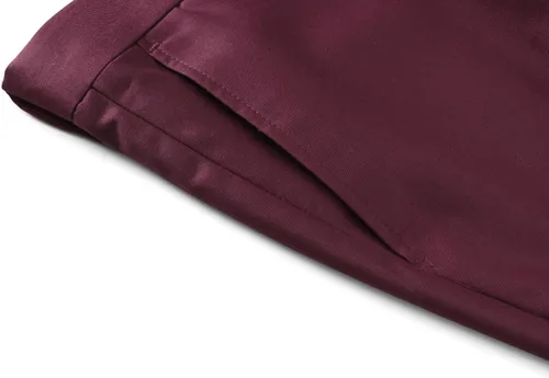Vista 6 de MOGU Traje ajustado de 2 piezas para hombre, para baile de graduación, negocios, boda, baile (chaqueta de traje + pantalones)
