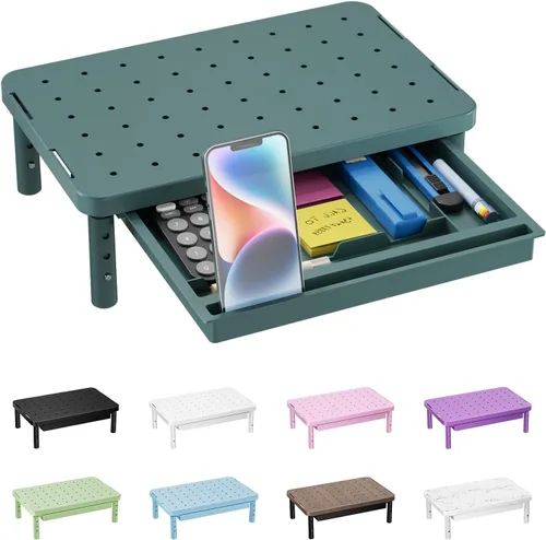 Vista 35 de WALI Soporte para monitor de computadora para escritorio, elevador Negro