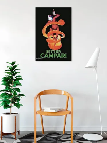 Vista 2 de BUY ART FOR LESS Póster artístico de Leonetto Cappiello con licencia oficial de Vintage Ad French Bitter Campari 1921, 24 x 36 pulgadas, impresión