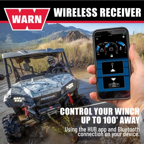 Vista 4 de WARN 103950 Receptor inalámbrico HUB y aplicación de teléfono - para cabrestantes Powersports (VRX, ProVantage, Vantage) Winch Control from a