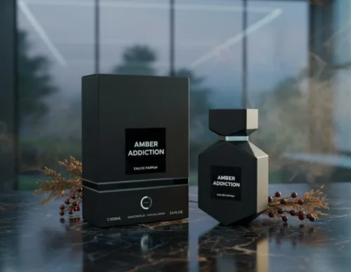 Vista 3 de Camara Eau de Parfum de larga duración, botella de vidrio de 3.4 onzas líquidas (adicción ámbar)