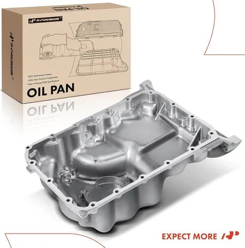 Vista 9 de A-Premium Cárter de aceite de motor con tapón de drenaje compatible con Acura MDX 2003-2006 y Honda Odyssey 2007-2010, Pilot Ridgeline 2006-2008