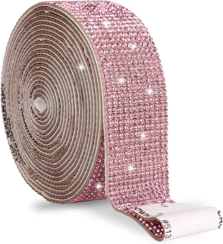 Vista 35 de Cinta de cristal autoadhesiva, calcomanías de diamantes de imitación para envoltura de regalos, manualidades, proyectos de decoración, bodas Negro