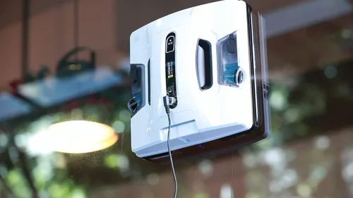 Vista 3 de HOBOT -Robot automático de limpieza de ventanas 2S con rociador de agua ultrasónico, limpieza inteligente, plan de ruta inteligente AI, tanques