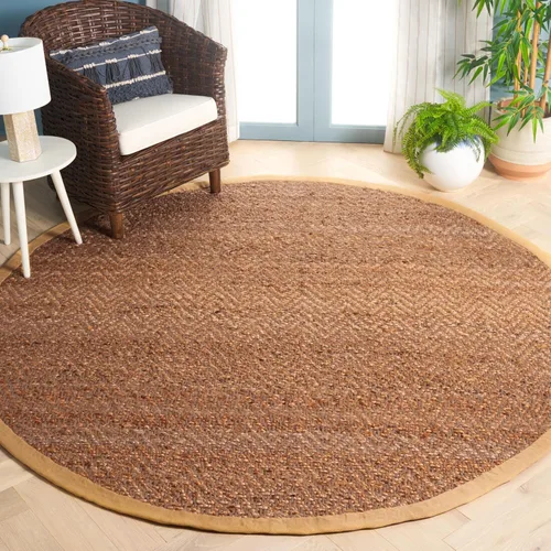 Vista 6 de SAFAVIEH Natural Fiber Collection - Alfombra decorativa de 2 x 3 pies, natural, hecho a mano, yute con flecos, ideal para zonas de alto tráfico
