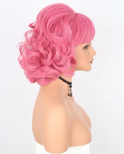 Vista 3 de Peluca corta rizada estilo Bob de los años 50 para mujer, peluca de disfraz de Halloween