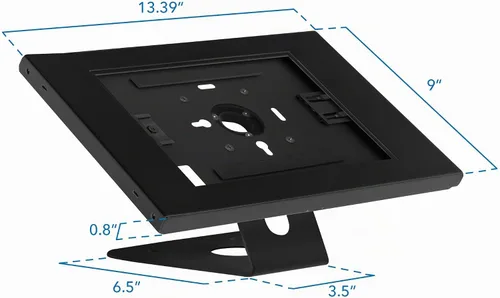 Vista 6 de Mount-It! Soporte de quiosco para iPad, con bloqueo antirrobo para tableta para encimera y montaje en pared, soporte de pared giratorio de 90°