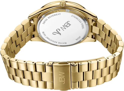 Vista 2 de JBW Reloj de pulsera de lujo para mujer Cristal de 0,12 quilates con brazalete de eslabones de acero inoxidable