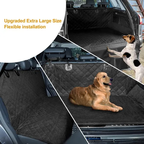 Vista 5 de ANOSOSPECIAL Funda acolchada impermeable para asiento de maletero con protector de solapa para parachoques, ajuste universal para automóviles