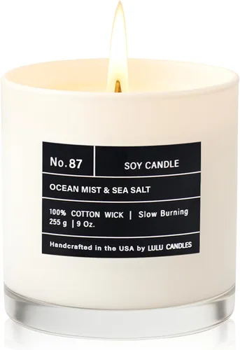 Vista 33 de Lulu Candles After Dark - Teca Caoba Vela Perfumada de Soja de Lujo en Frasco Vertida a Mano en los EE.UU. Altamente Perfumada y Duradera