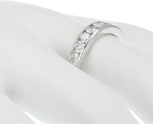 Vista 13 de VIR JEWELS Anillo de boda de diamante blanco de 1 cttw a 2 quilates para mujer, juego de canales de oro de 14 quilates, tamaño 4.5-10