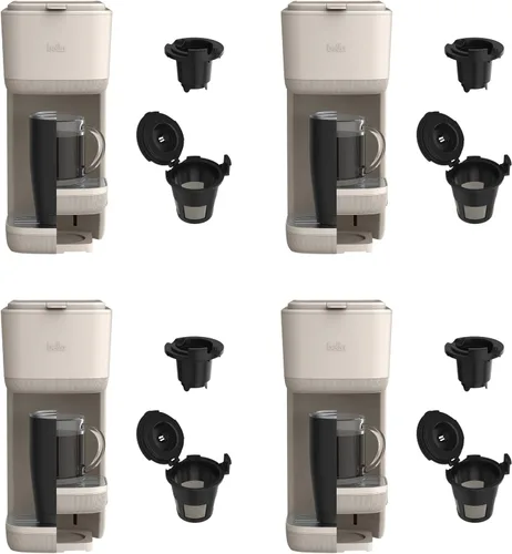 Vista 10 de BELLA Cafetera individual, para cápsulas K-Cup y café molido, bandeja de goteo ajustable y removible, apagado automático y accesorios aptos
