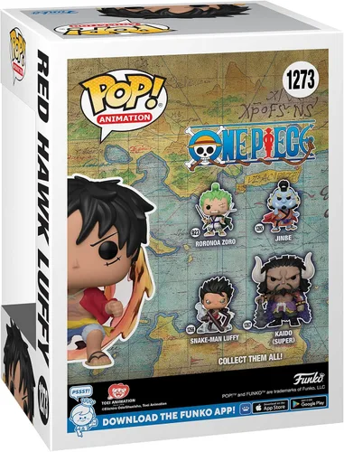 Vista 5 de Funko Pop! Animation: One Piece - Red Hawk Luffy Exclusive - Brilla en la oscuridad - Figura de vinilo coleccionable - Idea de regalo - Producto