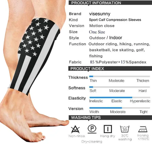 Vista 2 de Mangas deportivas de compresión para hombres y mujeres, los mejores calcetines de compresión sin pies para correr, enfermeras, recuperación