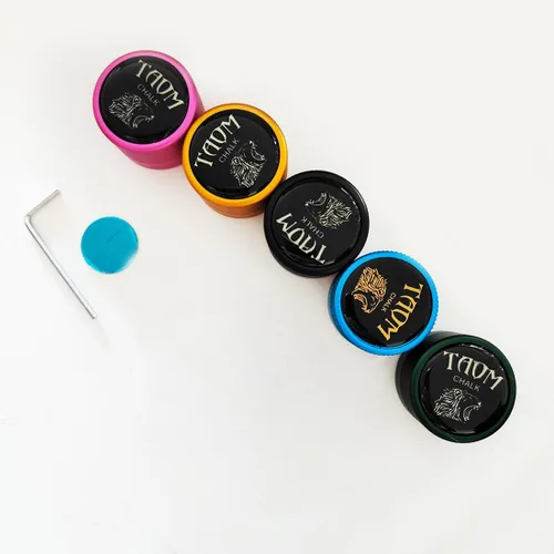 Vista 6 de TAOM - Soporte para tiza de billar, herramienta práctica redonda, accesorios de billar, mini estuche magnético para punta de tiza, contenedor