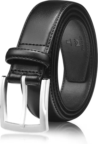 Vista 27 de MILORDE Cinturón de vestir de cuero genuino para hombre, hecho a mano, 100% cuero de vaca, diseños clásicos y modernos para trabajo, negocios y uso