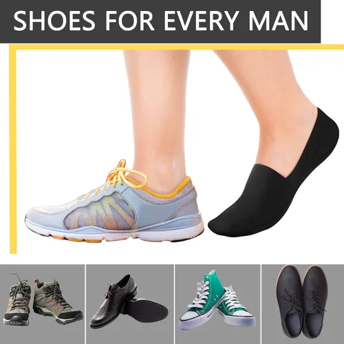 Vista 5 de 10 pares de calcetines invisibles para mujeres y hombres, calcetines de corte bajo de seda de hielo, calcetines delgados invisibles antideslizantes