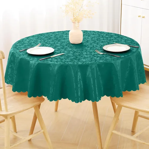 Vista 104 de Smiry Mantel cuadrado, mantel de vinilo resistente al agua, lavable, para cocina y comedor (azul bebé, 54 x 54 pulgadas)