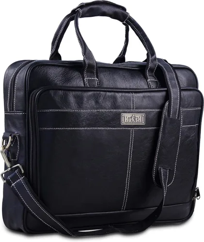 Vista 7 de 18 pulgadas cuero portátil bolsa para ordenador bolsa para hombre - Maletines de cuero genuino flexible para hombres w/acolchado portátil caso cuero
