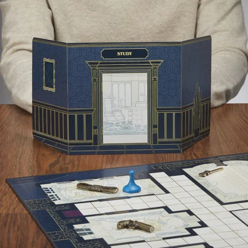 Vista 6 de Hasbro Gaming Clue Board Game Signature Collection, embalaje y componentes premium, juegos familiares para niños y adultos, juegos misteriosos