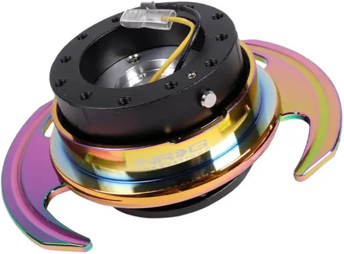 Vista 9 de NRG Innovations NRG-SRK-650BK GEN 3.0 Volante de Carrera con Adaptador de Buje de Liberación Rápida, Diseño de 6 Agujeros y Patrones de Pernos