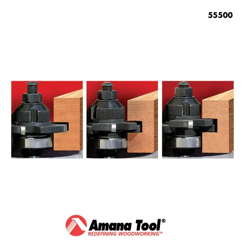 Vista 2 de Amana Tool - 55500 E-Z Dial Slot Cutter 4 alas x 2-1/8 diámetro x 1/8-1/4 x 1/2" vástago