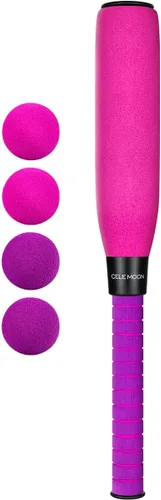 Vista 7 de CeleMoon 22 Inch Soft Foam Kids Baseball Bat Set with Balls Gift Toys for Children Toddlers Boys Girls Age 3-5-8 Outdoor Indoor Sport T Ball Game