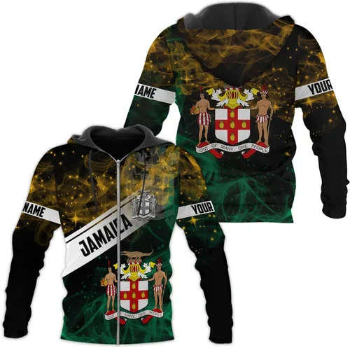 Vista 2 de HomeDesign Sudadera con capucha personalizada de Jamaica, sudaderas con capucha de Jamaica, suéteres de Jamaica, camisas para hombres y mujeres