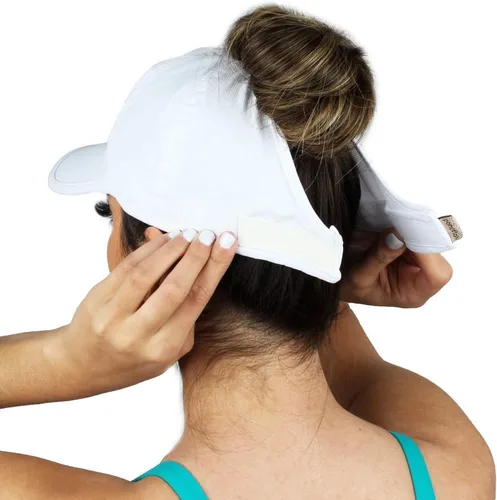 Vista 8 de Ponyflo Gorra de béisbol para mujer, gorra de cola de caballo para mujer, sombrero de cola de caballo de pelo rizado, gorra de béisbol para mujer