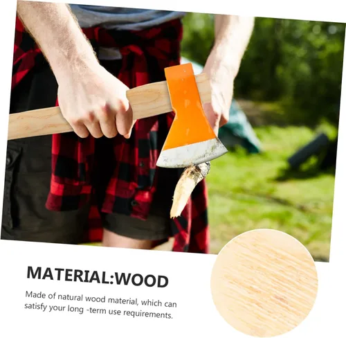 Vista 5 de DOITOOL 2 piezas de hacha de madera de repuesto de mango de hacha de hacha de madera de nogal, piezas de hacha, accesorios para el hogar, camping al