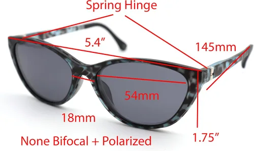 Vista 2 de ColorViper None - Lector bifocal, con clip magnético polarizado, lentes de sol polarizados