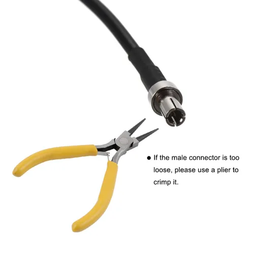 Vista 6 de uxcell TS9 macho a TS9 hembra RF Cable de extensión coaxial RG174 Cable de puente 6.6 pies 2pcs