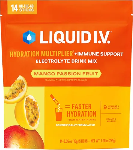 Vista 10 de Liquid I.V. Hidratación + electrolitos inmunológicos, mandarina, 14